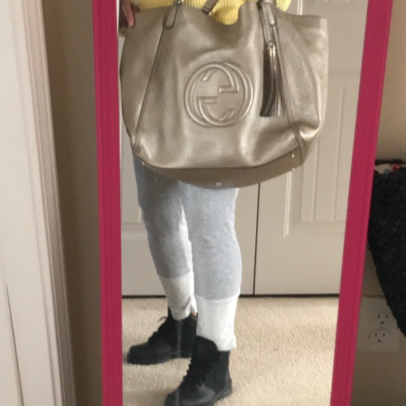 Authentic Large Gucci Leather Soho Bag - Picture 4 of 7
